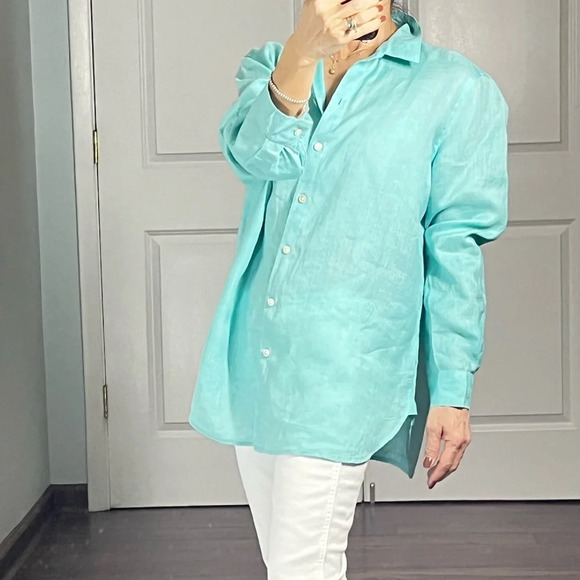 J Jill 100% linen Button Down Shirt size S - Picture 4 of 10